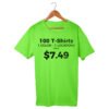 100 Custom Printed T-Shirts, 1 Location